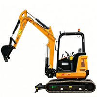 Mini-excavatrice 1,2T Micro Compacte sur Chenilles - Petite Excavatrice à Queue Zéro avec Bras Ripper et Démarteur de Souches