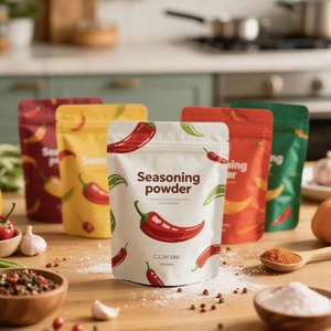 Custom Printed Food Grade Aluminum Foil Resealable Pouch Logo Aluminum Foil Stand Pouch for Food Spice Packaging Bag OEM ODM - Product Image 1