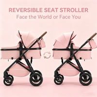 Poussette 2026 dernière génération, design haute vue, cadre en acier durable, pliable avec porte-gobelet, idéale pour les promenades quotidiennes
