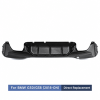 Diffuseur de pare-chocs arrière pour BMW Série 5 G30 G38 2017+ - Style M5 - Aspect carbone noir brillant - Lame de séparation