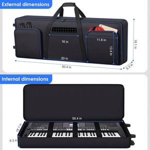 Free Sample Customized Waterproof Musical Keyboard Protection <b>Cover</b> Digital Keyboard Carrier Case 61 Keyboard Bag - Product Image 3