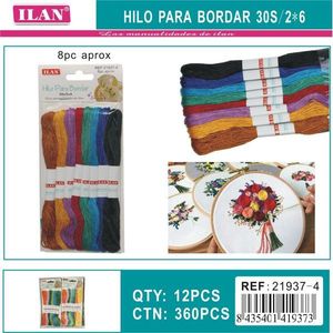 Filo da Ricamo Ilan 30s/2*6 Multicolore per Punto Croce e Lavori Artigianali - Product Image 3