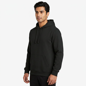 Sudaderas con Capucha Extra Grandes de Felpa 100% Algodón Transpirable con Media Cremallera para Hombre, Estilo Único con Diseño Bordado, Novedad de Invierno - Product Image 1