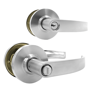 OEM Heavy Duty Door Hardware Grade 2 Commercial Cylindrical Door <strong>Lever</strong> Handle, Satin Chrome Finish Door Lock UL Certification - Product Image 1