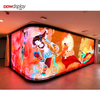 Film LED Transparent Autocollant Flexible, Écran d'Affichage LED Flexible Pleine Couleur 3D P5 P6 P8 P10 pour Intérieur, Livraison Directe Usine