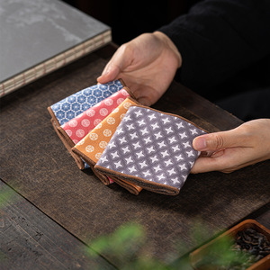 Chinese Retro Floral <b>Tea</b> Towel Square Reusable <b>Tea</b> Mat For Afternoon <b>Tea</b> Kung Fu <b>Tea</b> <b>Set</b> Accessories - Product Image 1