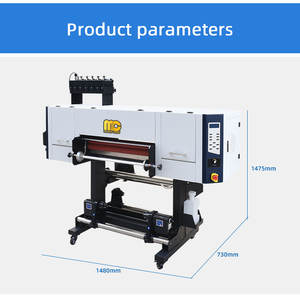 Impresora Industrial UV Dtf de <span class=keywords><strong>60</strong></span> cm XP600, cabezal de impresión 2 en 1, impresora adhesiva Dtf UV con laminador para vidrio, Metal, madera, PVC - Product Image 4