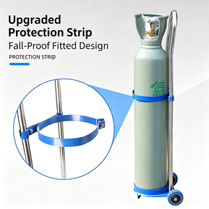 1. Carretilla para Cilindros de Gas Resistente a la Corrosión, Carro con Ruedas de Acero Inoxidable para Botellas, para Uso Médico, de Laboratorio, Industrial y para Gases Especiales - Product Image 2