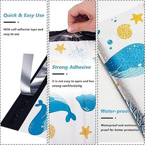 HuamaohengchunOcean Printed Poly Mailer 6x9 Inch Waterproof and Tear-Resistant Shipping Bags for Clothing, Strong Maili Bags - Product Image 3