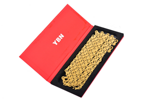 <span class=keywords><strong>Cadena</strong></span> de <span class=keywords><strong>Bicicleta</strong></span> YBN SLA de Titanio Dorado, 126 Eslabones con Conector Mágico, <span class=keywords><strong>Cadena</strong></span> de <span class=keywords><strong>Bicicleta</strong></span> de Montaña de <span class=keywords><strong>12</strong></span> <span class=keywords><strong>Velocidades</strong></span> - Product Image 3