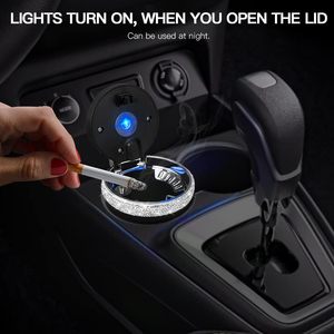 Cenicero Moderno de Plástico para Coche SAVORI, Portátil, Elegante, Sin Humo, con Soporte para Vasos, Luz LED Azul, Accesorios para Hombre y Mujer - Product Image 2