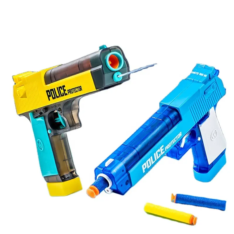 TikTok hot selling Police Military Series Supplies 2 In 1 Form Dart & Water Gun Mode Shooting toy guns kids toys soft bullet gun