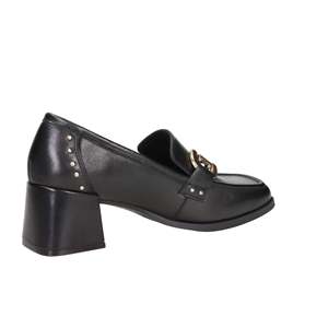 Mocassino con Tacco da Donna Carmela Nero 161941 - Product Image 5