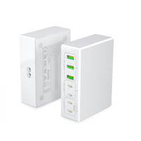 Vente d'usine - Station de charge multiport Type C 4c3a US/EU super rapide pour tous les téléphones mobiles et ordinateurs portables, chargeur de bureau USB C 105w