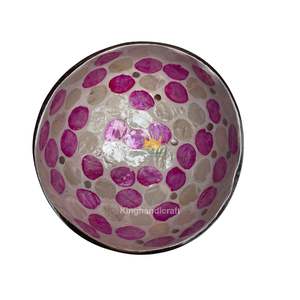 Bols de noix de coco en laque de Offre Spéciale Caractéristique écologique Mosaïque de laque fabriquée avec soin pour la vaisselle - Product Image 2