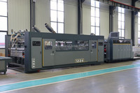 Machine d'emballage pour boîtes en carton à grande vitesse, 1 à 5 couleurs, avec imprimante flexographique, rainureuse et découpeuse