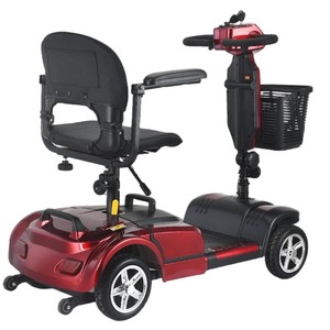 Scooter électrique à quatre roues, rouge, en alliage d'aluminium, léger et compact, pour personnes âgées, usage domestique - Product Image 3