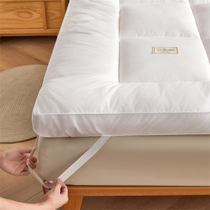Quilted Thick Mattress <strong>Topper</strong> With Anti-slip Elastic Bands Soft Hotel Bed Mattress Pad Breathable Bed Protector Mat - Product Image 5