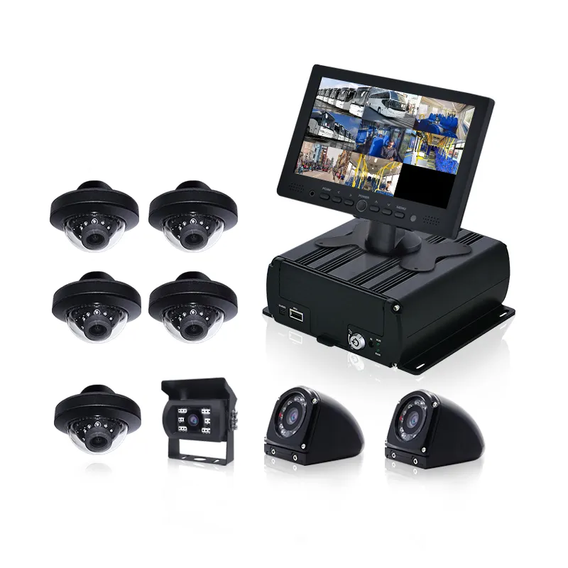 ใหม่ AHD 720P 1080P FHD Wifi 4G Gps 8ช่อง Dvr Monitor รถบัส Camera Kit สำหรับรถบรรทุก