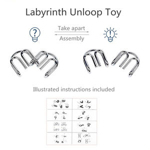 Venta al por Mayor, 8 Juegos/Paquete de Rompecabezas Metálicos Chinos, Clásicos Juegos de Ingenio, Rompecabezas Mágicos para Niños y Adultos - Product Image 5