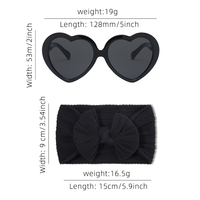 Offre Spéciale nouveau en forme de coeur enfant 2023 lunettes de soleil avec bandeau ensemble enfant lunettes de soleil en Nylon bébé bandeau et arcs bébé cadeau