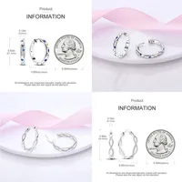 Boucles d'oreilles créoles en argent sterling 925 MULA originales, zircon, pierre naturelle, or rose, pour femmes, assorties à un mariage, cadeau pour femme, petite amie