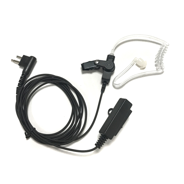 Secret Agent Air Tube FBI Earpiece with Mic for Motorola