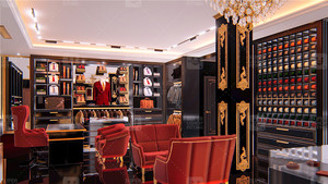 Tienda de Ropa Formal para Hombre con Diseño Interior Personalizado en Negro Brillante, Boutique de Ropa Formal para Sastrería - Product Image 2