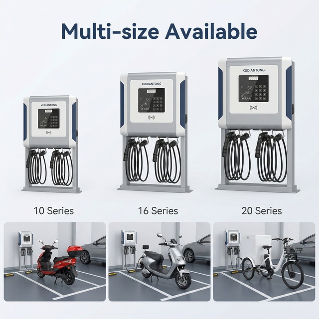 New Intelligent Shared Battery Swapping Cabinet Electric Bicycle/Motorcycle Wireless Charging Station 220V