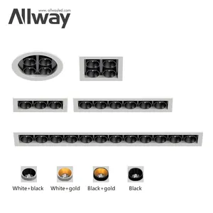 ALLWAY 높은 광도 선형 석쇠 빛 색깔 변화 천장 Dimmable 두 배 반점 램프 10 20 W 스포트라이트 Led