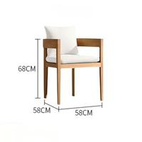 Tables et chaises d'extérieur en teck au design nordique personnalisé - Imperméables, résistantes au soleil et à la corrosion pour villa, balcon et jardin