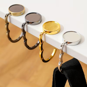 कार्यालय डेस्क पर्स के लिए कस्टम डिजाइन पोर्टेबल पेन धारक के साथ मिनी मेटल पासवर्ड लॉक बैग हुक हैंगर - Product Image 4