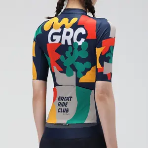 Maillot de ciclismo personalizado para mujer, novedad en ropa de ciclismo ODM para mujer, ropa de ciclismo de manga corta para mujer, ropa de ciclismo de carretera