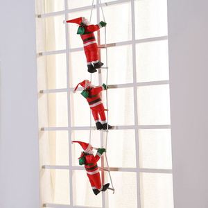 Pendentif de Noël Père Noël Rouge Grimpant sur Échelle, Décoration de Sapin, Ornements, Décorations pour la Maison, Boules de Noël, Cadeau - Product Image 2