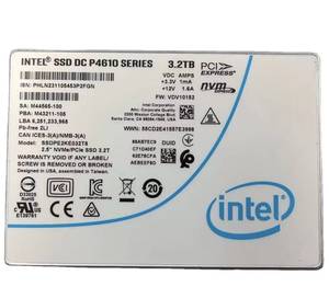 Intel DC P4610 Series 3.2TB NVMe PCIe 3.1 X4 U.2 2.5" SSD interne pour serveur d'entreprise en métal SSDPE2KE032T8 - Product Image 1
