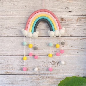 Ornement arc-en-ciel suspendu, décoration arc-en-ciel en macramé faite à la main <span class=keywords><strong>pour</strong></span> la <span class=keywords><strong>chambre</strong></span> de bébé, décoration <span class=keywords><strong>murale</strong></span> <span class=keywords><strong>pour</strong></span> <span class=keywords><strong>chambre</strong></span> d'enfant - Product Image 2