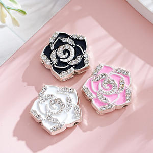 ลูกปัดอะคริลิกลายดอกกุหลาบ ปี 2025 ขนาด 20 มม. วัสดุพลาสติกและลูไซต์ สีการ์ตูน สำหรับทำเครื่องประดับ DIY - Product Image 1