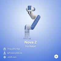 DOBOT Nova 2 Brazo Robótico Ultraligero de 6 Ejes y 2 kg, Cobot Programable para Fisioterapia, Comercio Minorista y Hostelería Inteligente