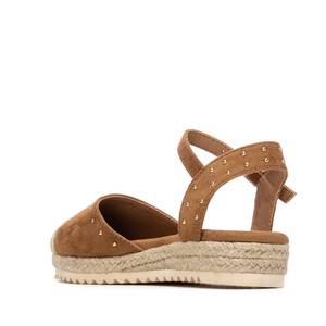 Espadrilles en cuir pour filles Xti, sandales plates à talon de 34,3 cm - Product Image 3