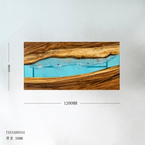 Thời Trang Hàng Đầu Gỗ Óc Chó Cao Nhựa Epoxy Gỗ Bảng Thiết Kế Bữa Ăn Tối Rõ Ràng Nhựa Epoxy Trong Suốt Cho Sông Văn Phòng Bảng - Product Image 5