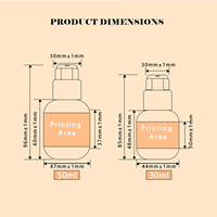 Bouteille en verre à fond épais et épaule ronde, nouveau style, pour fond de teint, 30ml 50ml, avec pompe à pression, pour émulsion, sérum et huile, vente en gros