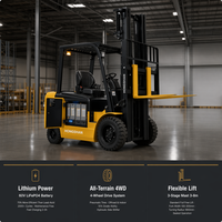 Forklift Listrik Industri 1.5Ton 2Ton 3Ton 3.5Ton 5Ton Baterai Lithium CE ISO 60V Motor AC Counterbalance Tinggi Angkat 3m 6m