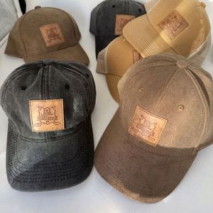 Custom Vintage Embossed PU Leather Logo Patch Baseball Cap <b>Dad</b> Hat Mesh Trucker Hat Sports Cap - Product Image 4