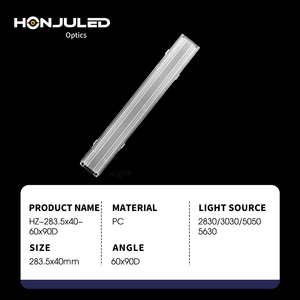 Lente de luz LED lineal de alta transmitancia Lente óptica de ángulo estrecho de 60x90 grados PMMA Material de PC Reflectores de lentes LED óptimos
