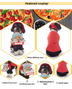 Halloween &amp; Christmas Dog Costume | Standing Funny Pet Outfits | Polyester <strong>Puppy</strong> Christmas Clothes for Holiday Party Sales - Product Image 5