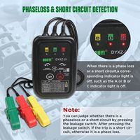 Testeur de rotation triphasé 70V ~ 600V AC Détecteurs d'indicateur de phase sans contact Circuit LED Test de rupture Détecteur de tension Compteur