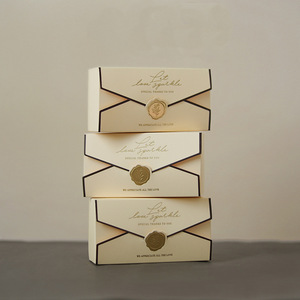 Orange Rigid Gift <b>Box</b> Rectangle Shape Hot Stamping Logo High-End Art Paper Craft Packaging - Product Image 4