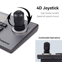 TEVO KB200 Controlador de Cámara PTZ 4D POE Usb Joystick IP NDI Controlador de Cámara Joystick