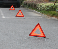 Kit de véhicule Triangle de danger Triangles de sécurité d'avertissement standard DSV Approuvé par le DOT, Triangles réfléchissants en plastique avec étui