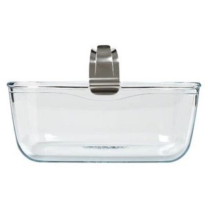 Teglia in Vetro Borosilicato 20x18x8cm con Manico Rimovibile, Adatta per Friggitrice ad Aria, <span class=keywords><strong>Forno</strong></span> <span class=keywords><strong>e</strong></span> Microonde, Trasparente <span class=keywords><strong>e</strong></span> Lavabile in Lavastoviglie - Product Image 2